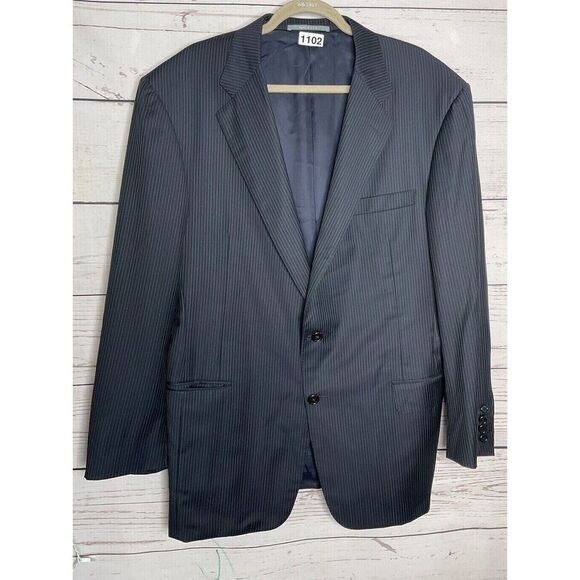 Hickey Freeman Loro Piana Tasmanian Super 130's Blazer Jacket Men Size 44R Gray